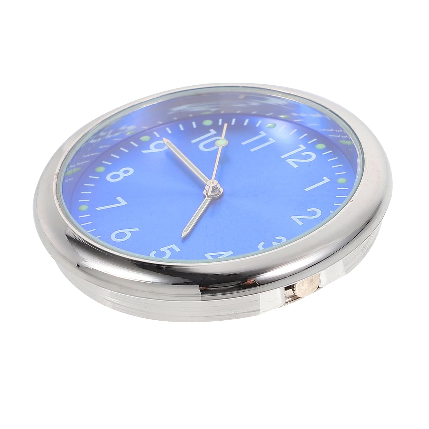 PRETYZOOM Car Dashboard Clock Adhesive Vehicle Mounted Luminous Analog Clock Mirror Surface Stable Installation for Cars