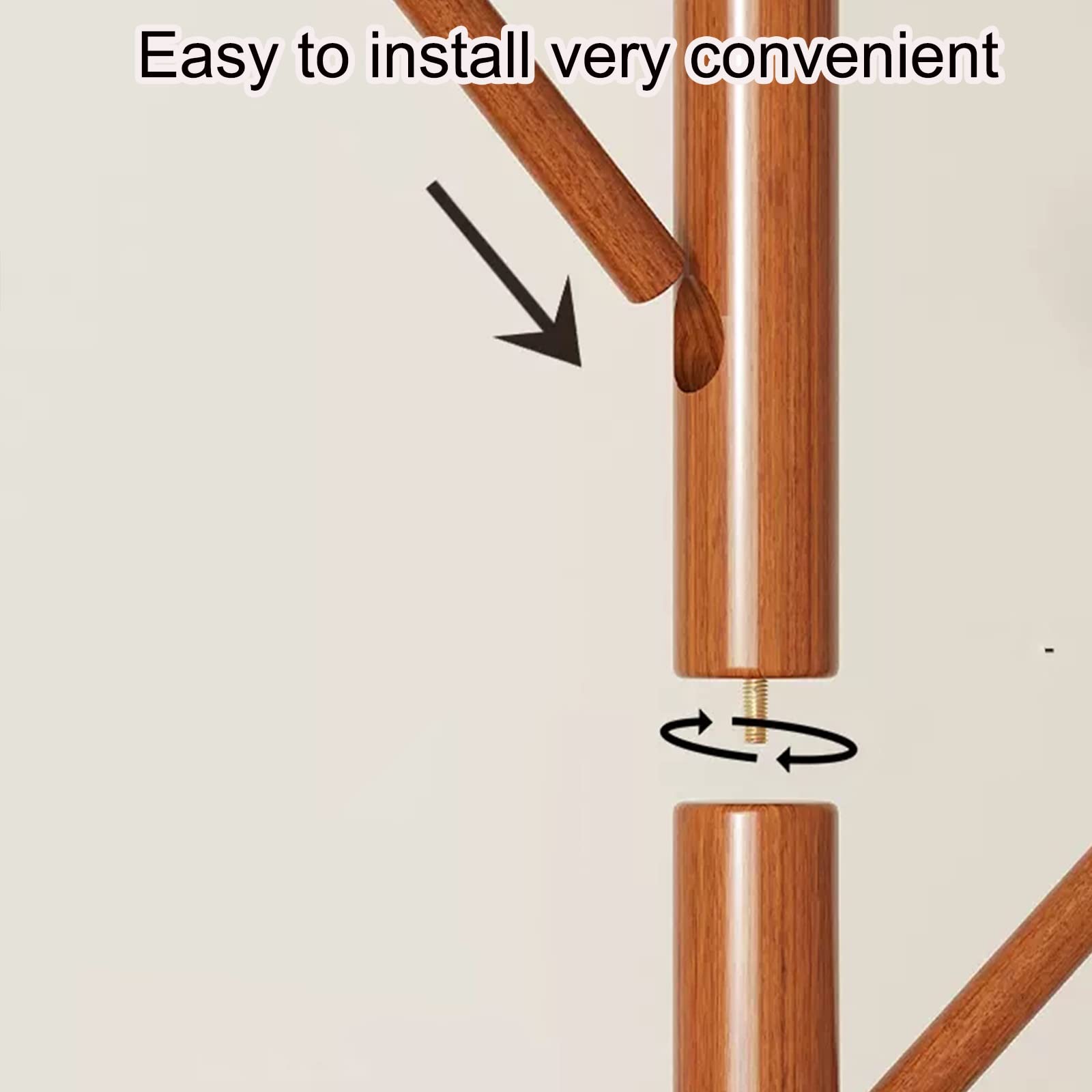 SAeWare Appendiabiti ad angolo, appendiabiti vintage in legno posizionato per appendere soddisfa le esigenze quotidiane di stoccaggio dei vestiti invernali che non cadono, giallo