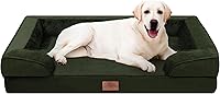 Vista 143 de Comfort Expression - Cama ortopédica para perros extragrandes, 42 x 30 pulgadas, cama impermeable y de apoyo de espuma con cojines removibles, sofá