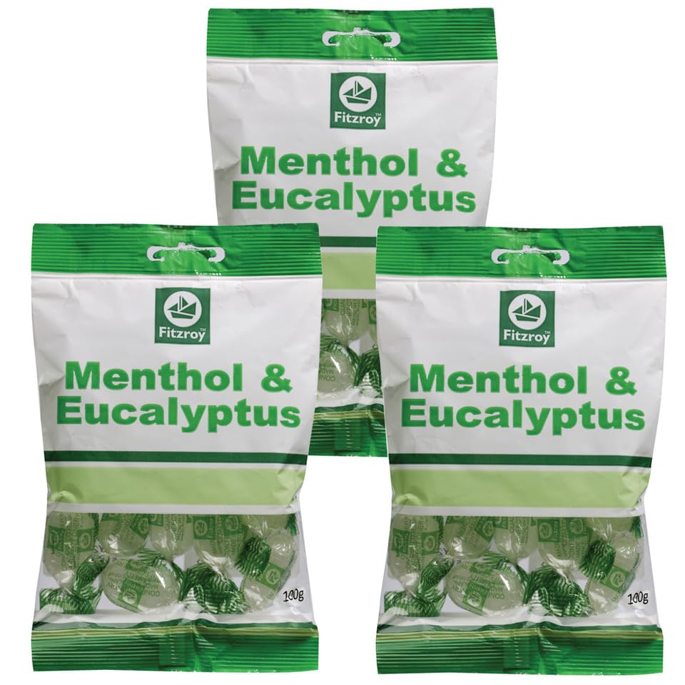 Sponsored Ad – Menthol & Eucalyptus Sweets 3 x 100g | Cough Sweets, Sore Throat Relief, Sinus Relief | Sore Throat Lozenges, Menthol Sweets | Hard Boiled Sweets, Hard Candy, Retro Sweets | Vegan Sweets