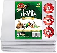 HASHI Bird Cage Liners - 120 Acid-Free Newsprint Sheets 31x21.5" Non-Toxic Absorbent Paper Safe for Birds, Packing & Crafts