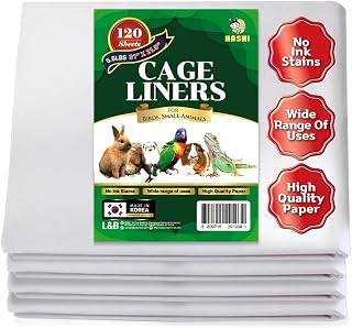 HASHI Bird Cage Liners - 120 Acid-Free Newsprint Sheets 31x21.5" Non-Toxic Absorbent Paper Safe for Birds, Packing & Crafts