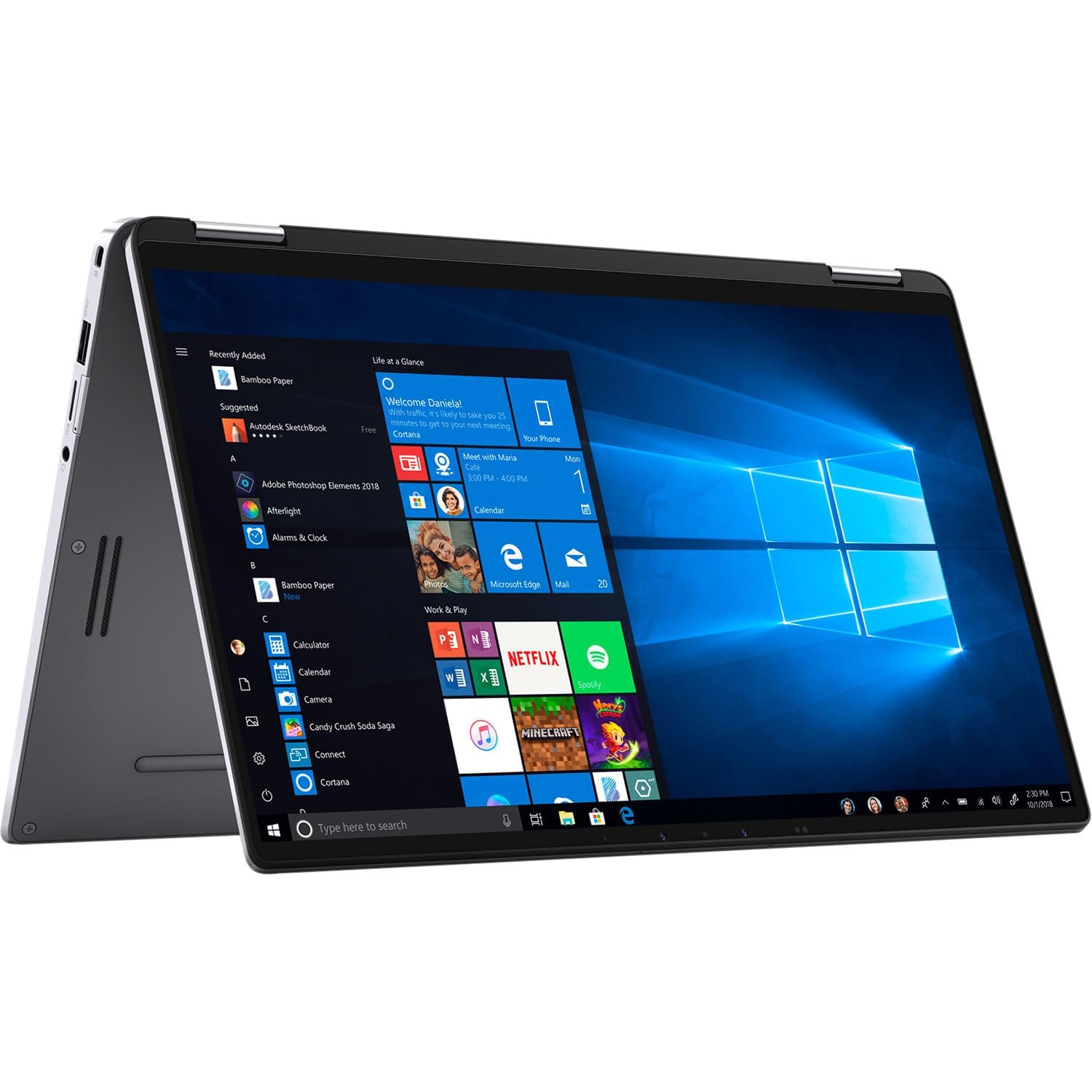 Dell Latitude 7400 2 in 1 Laptop Business, 14 pollici FHD TouchScreen, Intel Core i5-8365U, 16 GB RAM, SSD da 256 GB, Tastiera QWERTY, Windows 11 Pro (Ricondizionato)