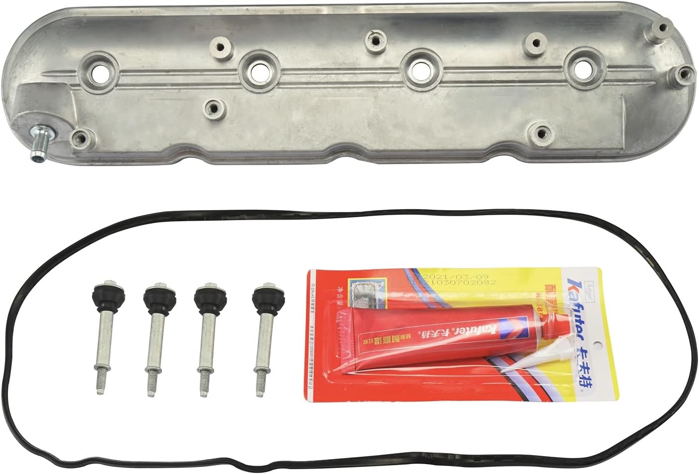 Driver Side Valve Cover with Gasket, Bolts Compatible with 1999-2010 Chevy Silverado, Suburban, Tahoe, Trailblazer, GMC Sierra, Yukon Cadillac Escalade, Pontiac 4.8L 5.3L 5.7L 6.0L 6.2L Part# 264-965