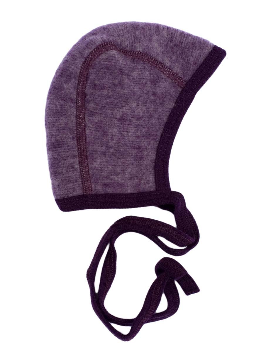Cosilana Violet Melange Baby Fleece Hat, 60% Organic Wool, 40% Organic Cotton (3-7 Months (Height 23-27) (Eu 62/68), )