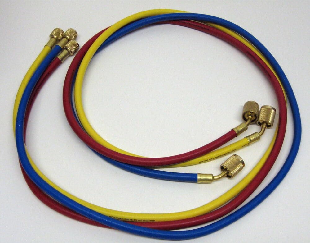 45360 60" Charging Hose Low Loss Set Air Conditioning Refrigeration Manifold