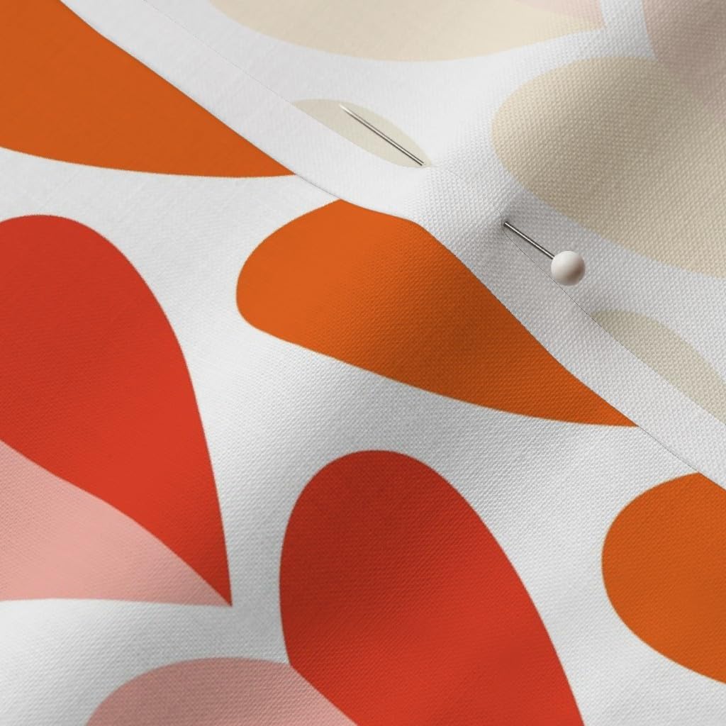 Spoonflower Fabric - Rainbow Hearts Heart Stripe Pride Lgbtqia Valentines Day Printed on Petal Signature Cotton Fabric by The Yard - Sewing Quilting Apparel Crafts Decor