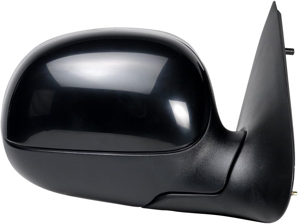 Driver Side Mirror for Ford F150, F250 LD Pick-Up, Black, w/PTM Cover, Foldaway, Manual (Will not fit on Crew Cab Models)