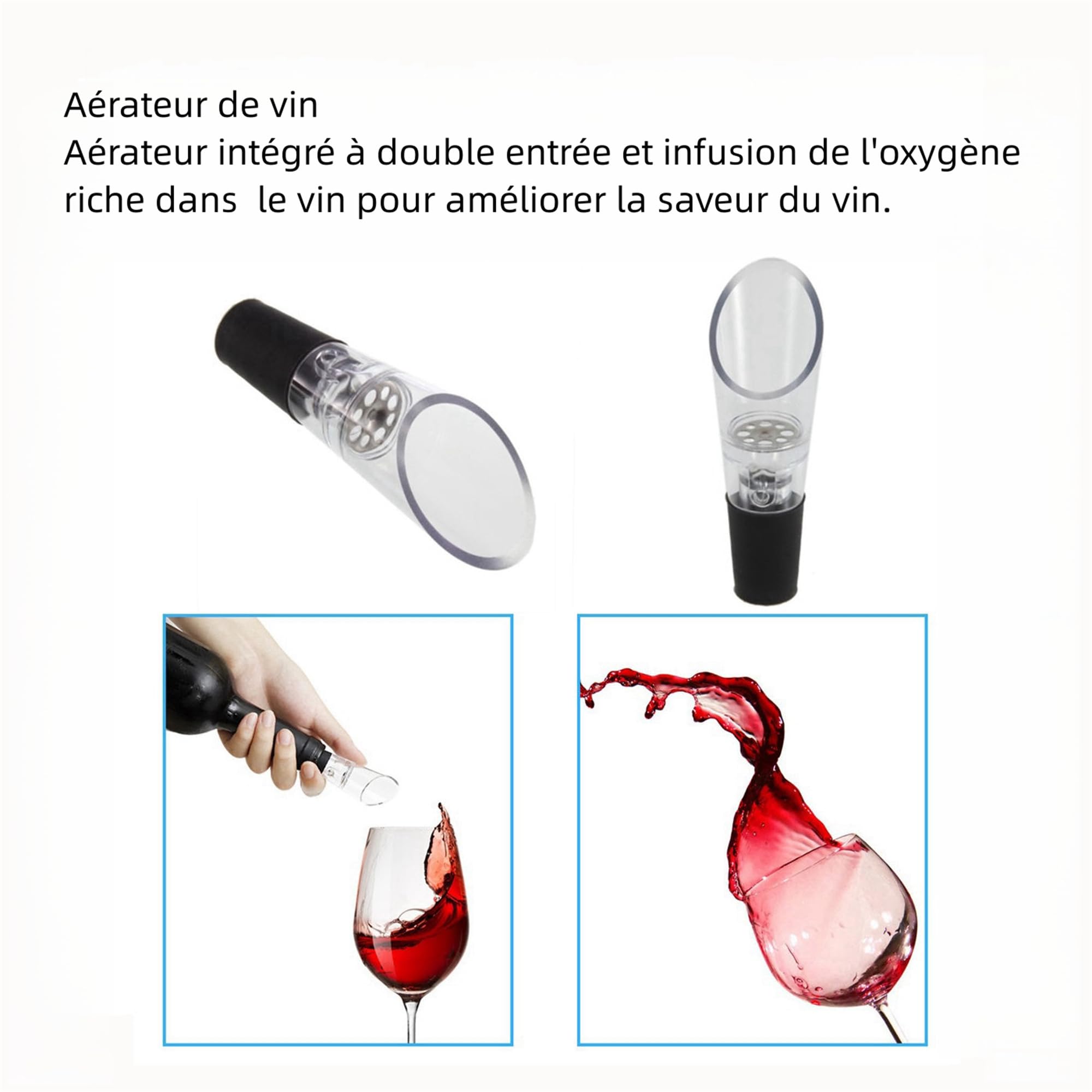 Hotool tire bouchon electrique rechargeable, ouvre-bouteille électrique avec coupe-feuille, bouchon de vin, aérateur de vin et câble de charge USB-C, idée cadeau de noel pour homme papa grand pere