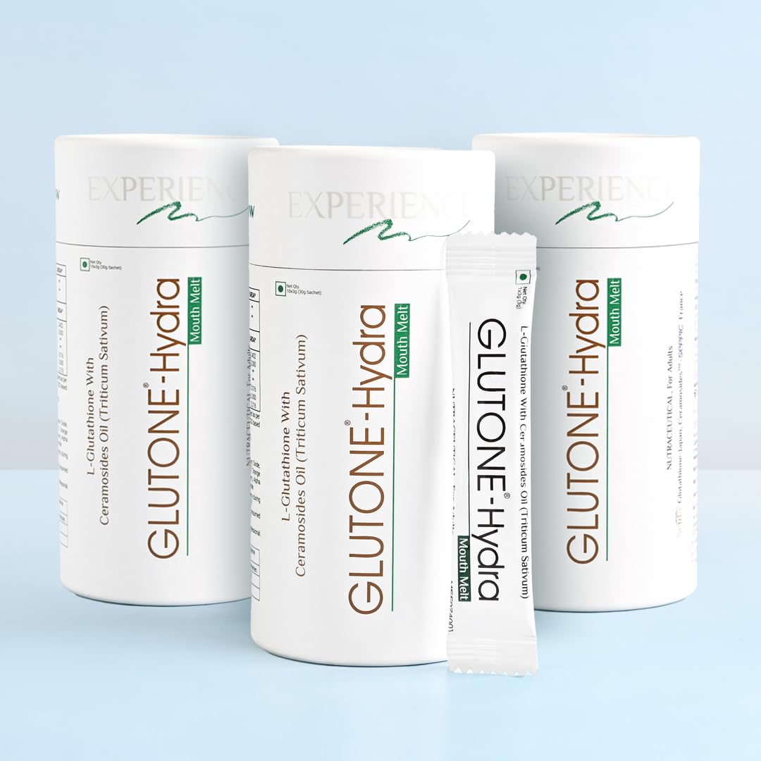 Glutone-Hydra Mouth Melt | Setria Glutathione with Ceramosides Mouth Melts for Dry Skin | Glowing Hydrated Skin | Pack of 30 Sachets (B0DH4Q1YKC) Amazon Price History, Amazon Price Tracker