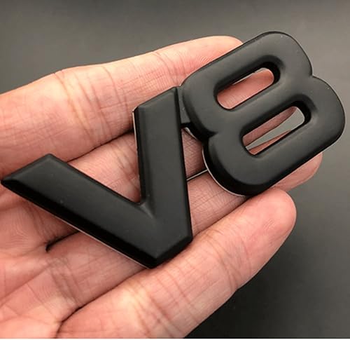 Miniatura 2 de DSYCAR V8 - Adhesivo metálico 3D para automóvil, calcomanía de metal V8 para camión, accesorios de repuesto (V8-negro)