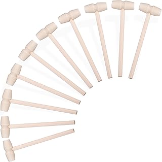 30 Pcs Wooden Hammers for Chocolate Handmade Wooden Crab Mallets Smashable Heart Chocolate Smooth Finished Hammers Educational Pounding Tool Breakable Easter Eggs Tool (30 Pcs Wood Hammer)