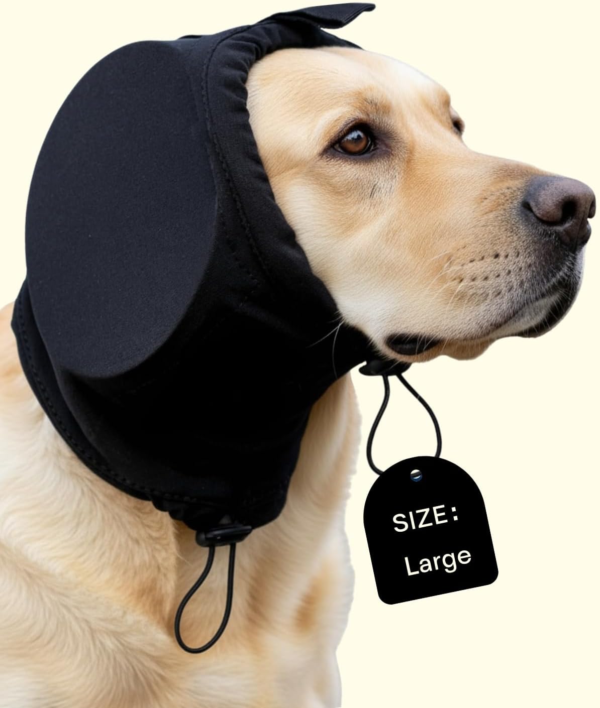 Dog Headphones - Dog Ear Muffs Noise Protection, 36dB NRR Noise Cancelling; Calming for Anxiety Relief, Warm, Easy-Wearing & Washable; Multi-Scenes (Fireworks, Thunder, Travel) - L (Black)