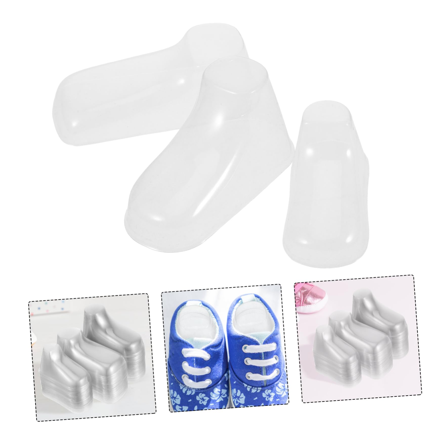 Présentoir Plastique pour Chaussures Bébé 90pcs, Modèle de Chaussures pour Bébé, Support Transparent Multifonctionnel, pour Maison et Magasin