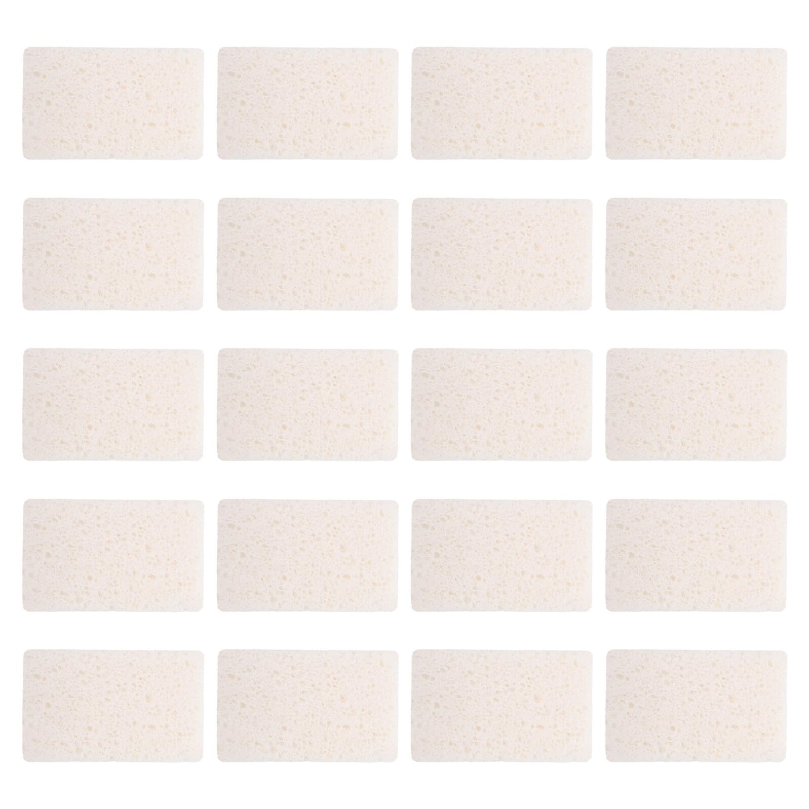 Cabilock 20 Piezas Esponjas de Celulosa para Cocina Esponjas de Pulpa de Madera Absorbentes y Reutilizables Estropajos Suaves Que No Rayan para Limpieza de Platos y Utensilios