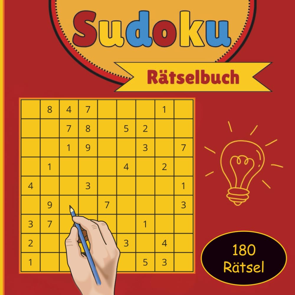 Sudoku Rätselbuch: 180 Rätsel von leicht bis schwer: 180 Sudoku Rätsel in drei Schwierigkeitsstufen – leicht, mittel & schwer | Mit Lösungen | Perfekt ... & Senioren zur Entspannung & Gehirntraining