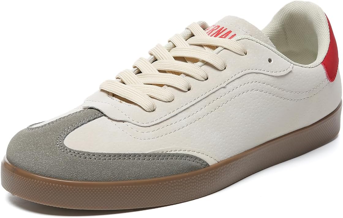 Bernal Men's Fashion Sneakers Low Top Walking Travel Shoes Daily Comfortable Casual Lace-up Non Slip Tennis Sneakers School Gymnastics Skate Court Shoes