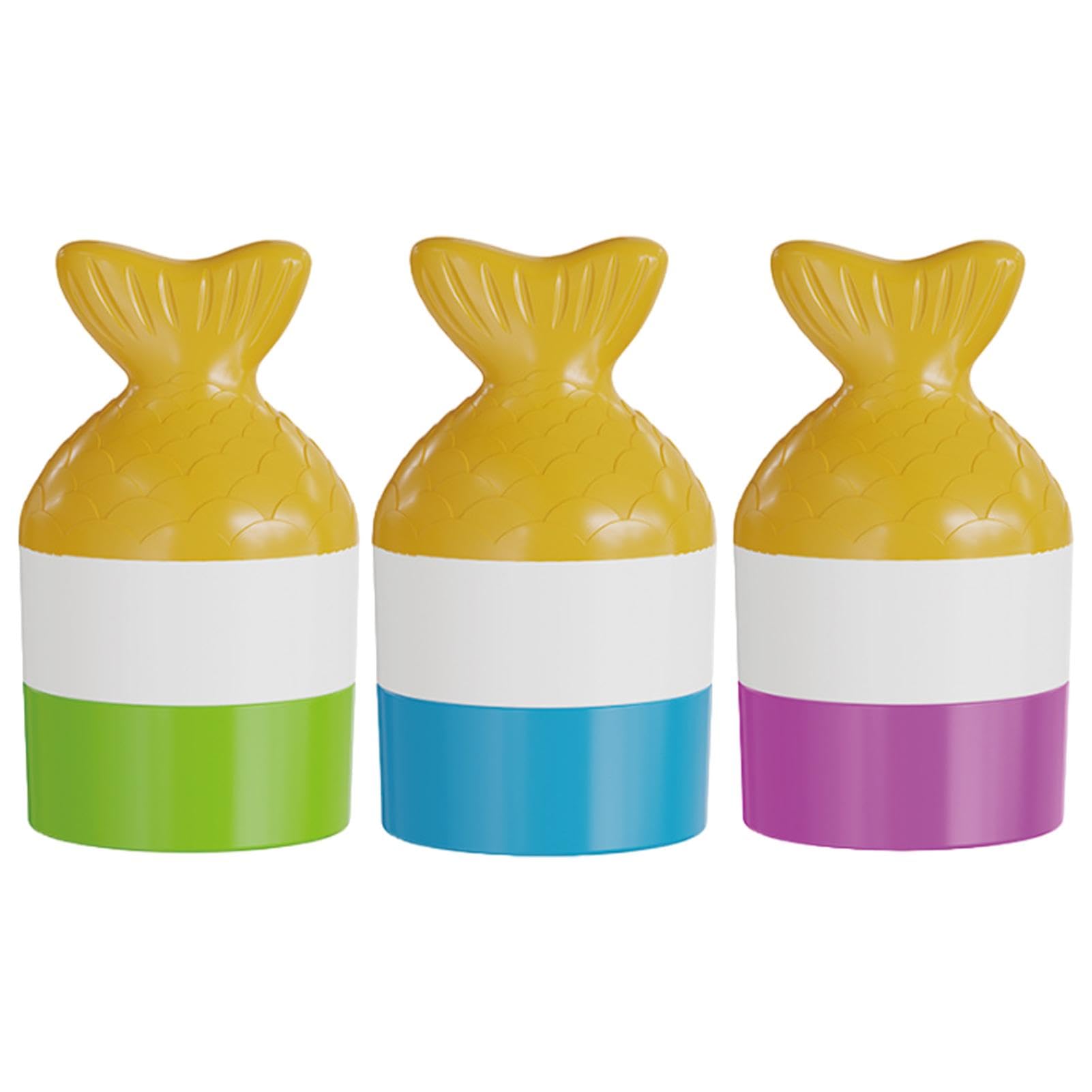 3PCS Sunscreen Applicator, Refillable Roll On Sponge Applicator, Portable Sun Cream Applicator for Kids Adults, Multifunctional Suncream Lotion Applicator for Outdoor Travel