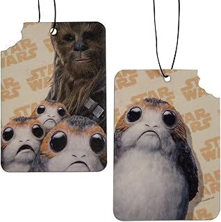 Plasticolor 005535R01 Star Wars Chewbacca Chewie and PORG Air Freshener, (Pack of 2)