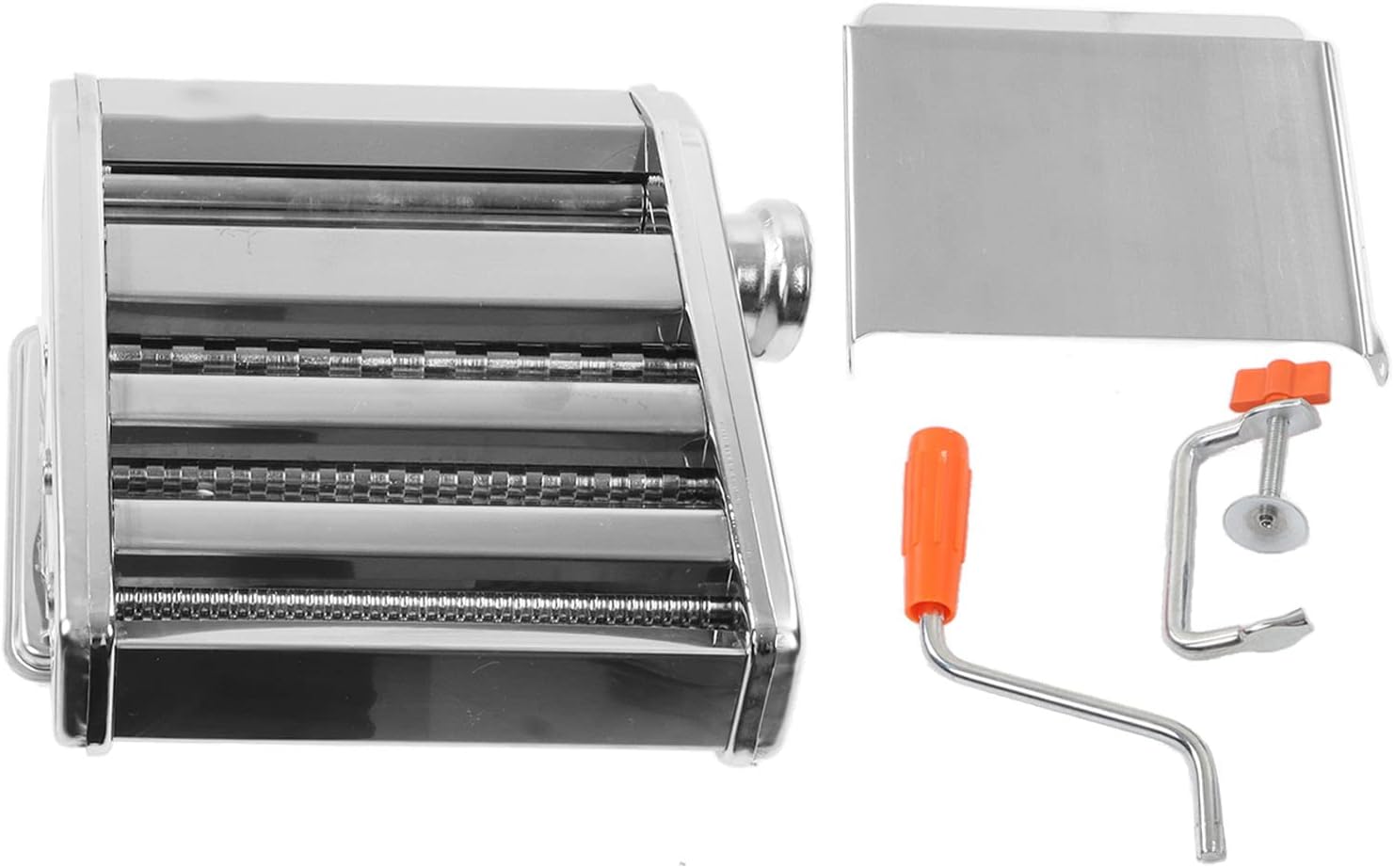 Pasta Maker, Pasta Machine, Noodles Maker, Stainless Steel 9 Level Thickness Adjustment Manual Pasta Maker Machine with Anti Slip Handle