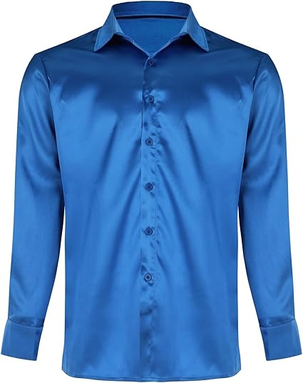 Chemise En Soie Unie Extensible Pour Homme - Coupe Ajustée