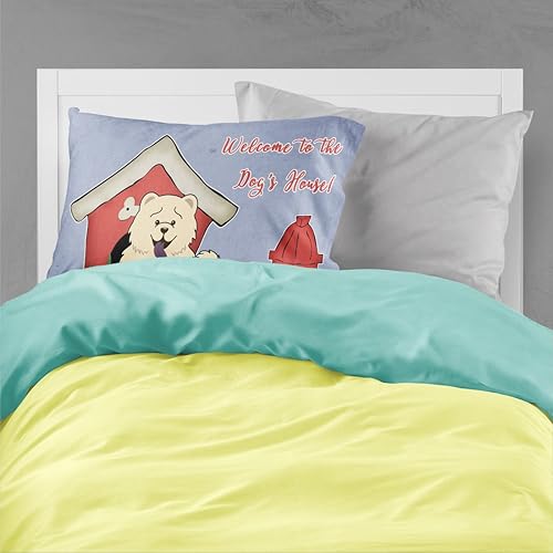 Miniatura 2 de Caroline's Treasures BB2894PILLOWCASE - Funda de almohada decorativa de tela blanca Chow Chow Chow, ligera, súper suave, fácil de cuidar, funda de