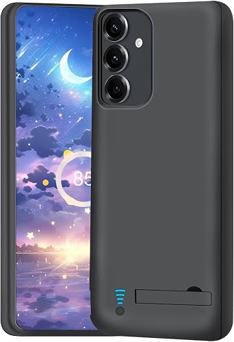 [New Battery Case for Samsung Galaxy S25 S24, 5000mAh Rechargeable Extended Battery Charging Charger Case, Add 100% Extra Juice 6.2 Inches Black