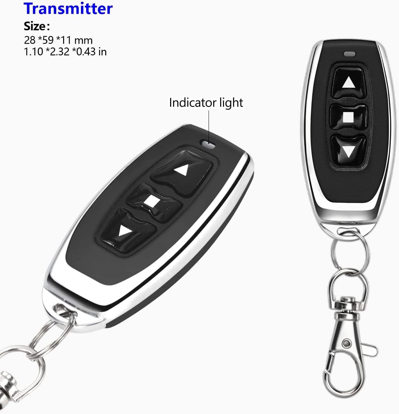 Diagram showing how to change motor direction by pressing the learning button 7 times