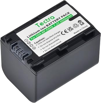 Tectra 2-Pack NP-FH70 Battery and LCD USB Charger for Sony NP-FH30, NP-FH50, NP-FH60, NP-FH90 NP-FH100 and Sony HandyCam DCR-DVD650, DCR-HC20, SX40, SX60, HDR-CX100, TG5, CX500