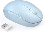 seenda Wireless Mouse for Laptop, 2.4G Noiseless Mouse with USB Receiver - Optical Tracking Portable Computer Mice for Chromebook, PC, Tablet, Windows System, 24 Months Battery Life - Mint Green