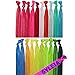 Syleia 20 Hair Ties - Wild Flowers - Plus One Bonus Hair Tie - Elastic Ponytail Holders No Crease Hand Knotted Fold Over Assorted 20 Pack
