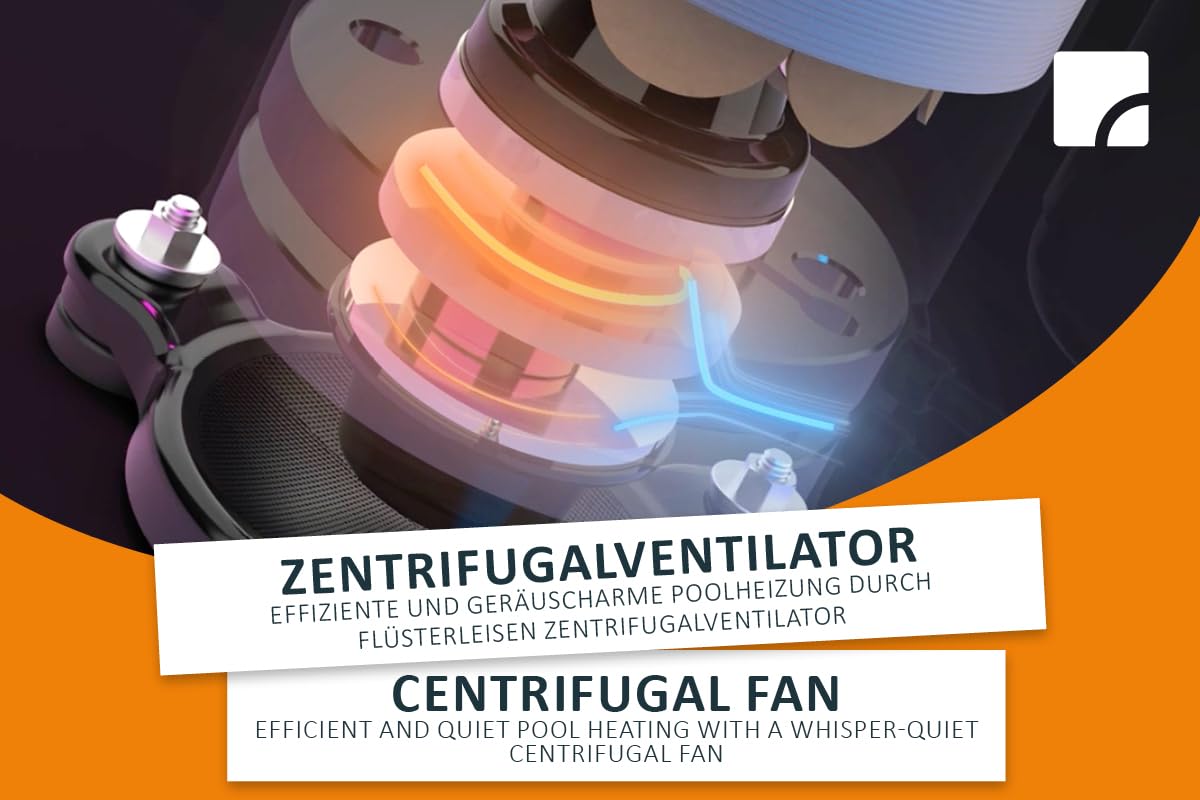 STEINBACH Wärmepumpe Silent Mini – 049310 – Inverter Wärmepumpe für Pools bis 20.000 l – Heizleistung 4.000 W, Besonders leiser Betrieb und effizient Dank Inverter-Technologie, Kabelgebunden