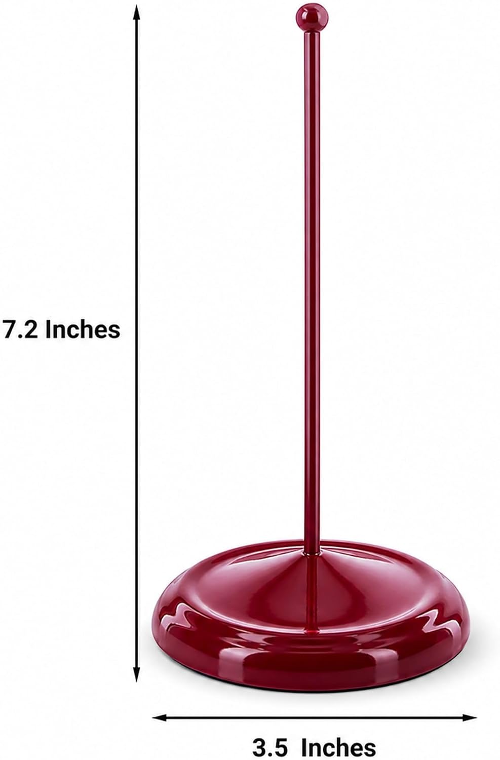 BestPysanky Upright Red Painted Metal Christmas Tree Topper Finial Stand Display Stand 7.2 Inches