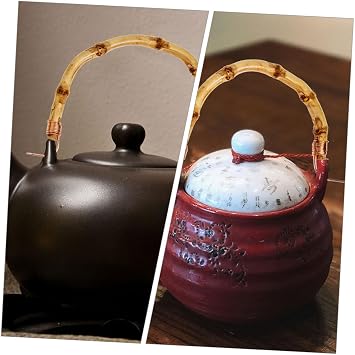 ULTECHNOVO 2pcs Teapot Handles Medium Kettle Grip Replacement for Ceramic and Glass Teapots - Easy Installation Fit Accessory