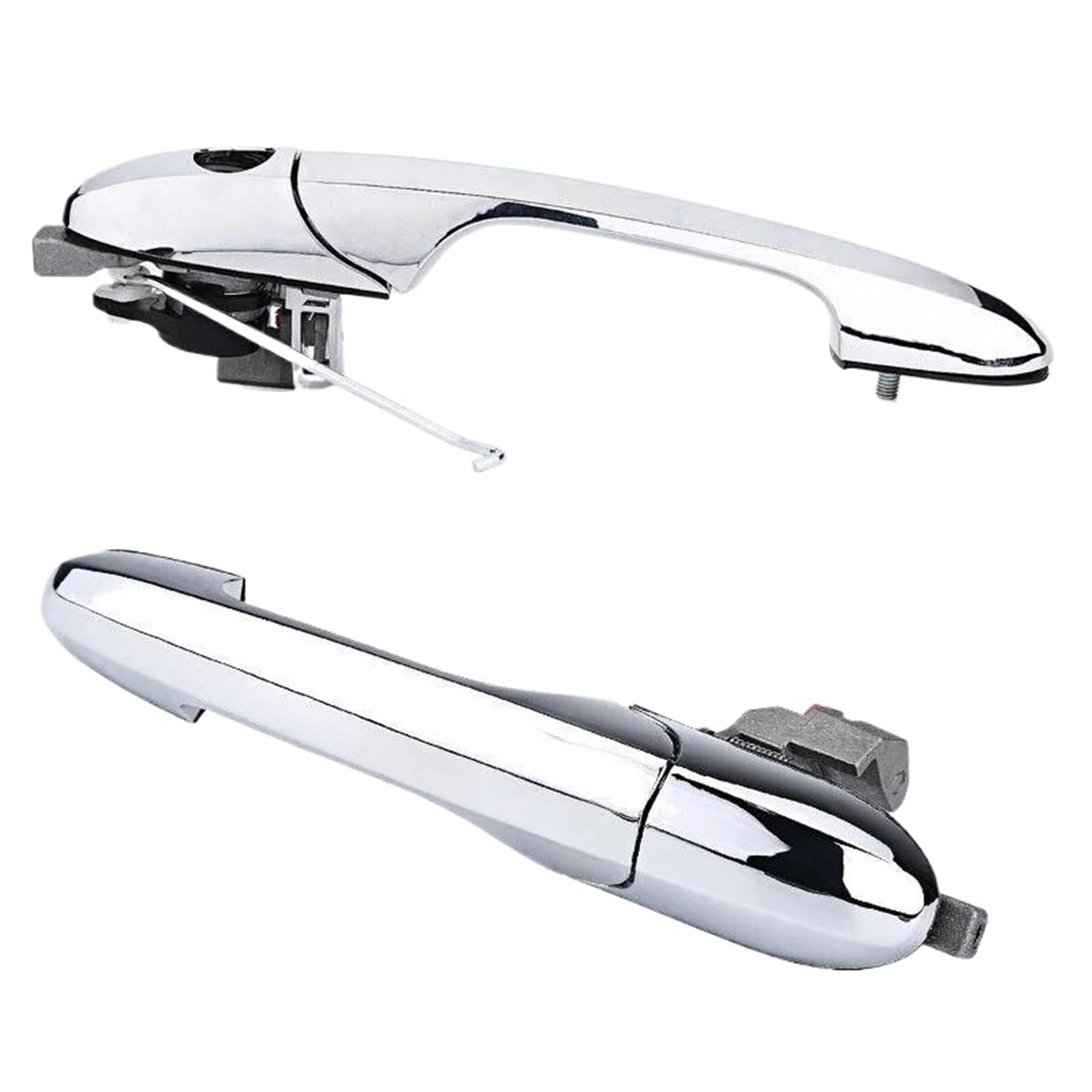 HETEVSCCK for Fiat 500 2007-2020 Passenger Left Or Right Side Chrome Outer Door Handle 735592026 735592012(2pcs)