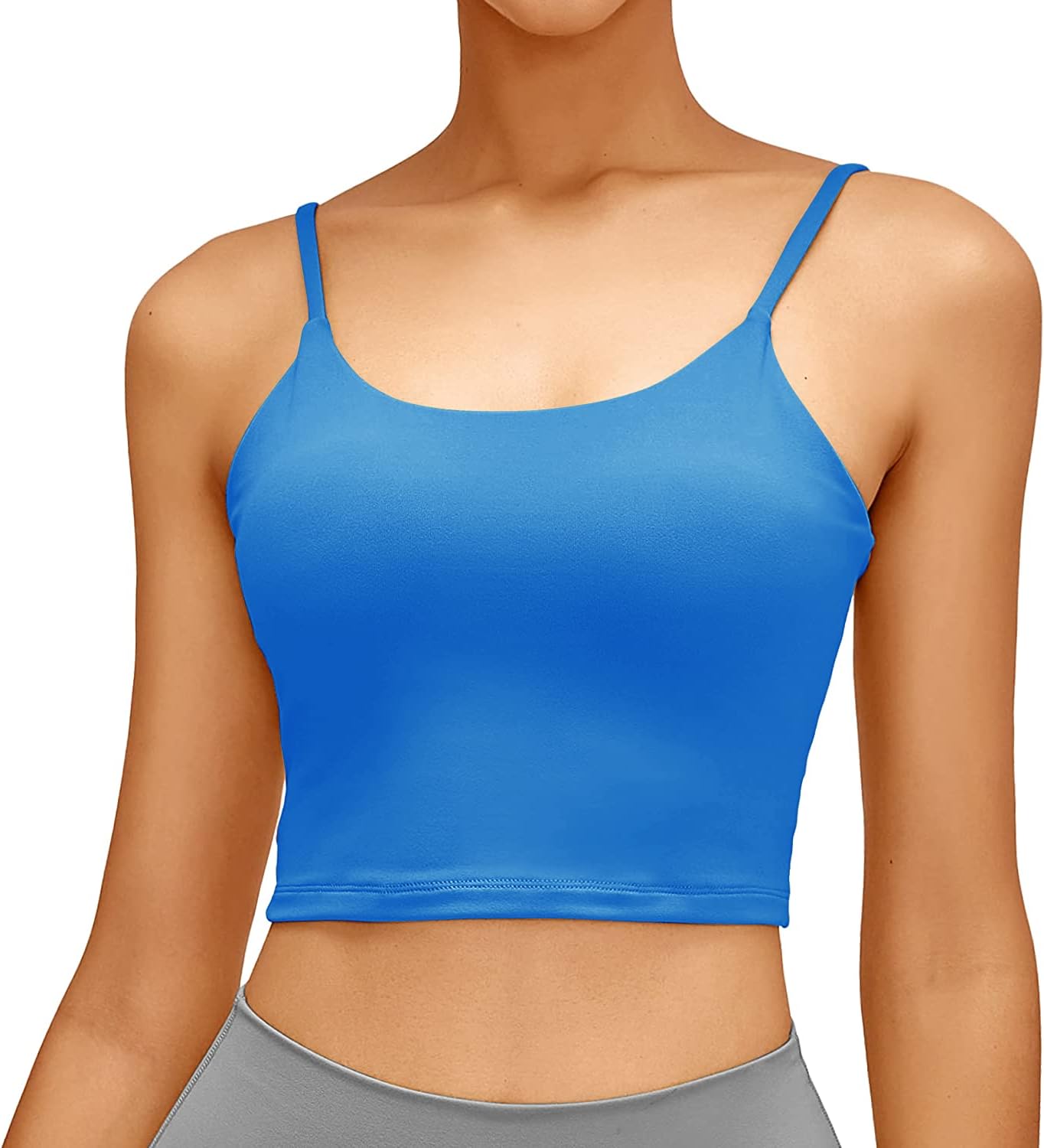 Match Womens Padded Sports Bra Fitness Workout Running Yoga Tank Top - Image 2