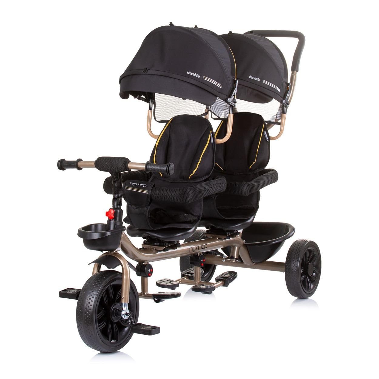 Cdiscount Tricycle Double Pour Jumeaux Poussette Double Canne