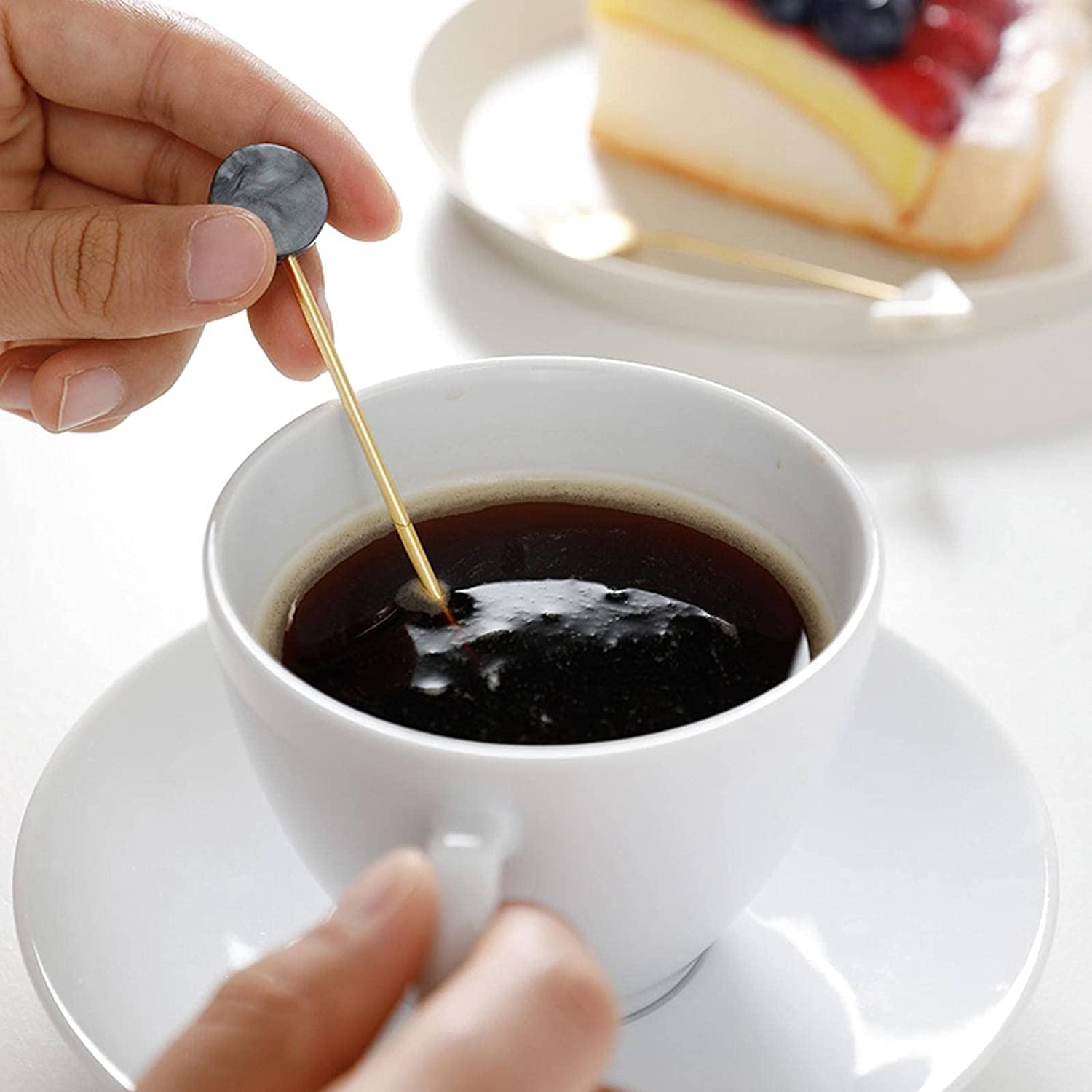 Löffel Restaurants Geometrie Teelöffel Kaffee Rührender Löffel Dessert Fruchtkuchen Esslöffel Hause(Triangle C)