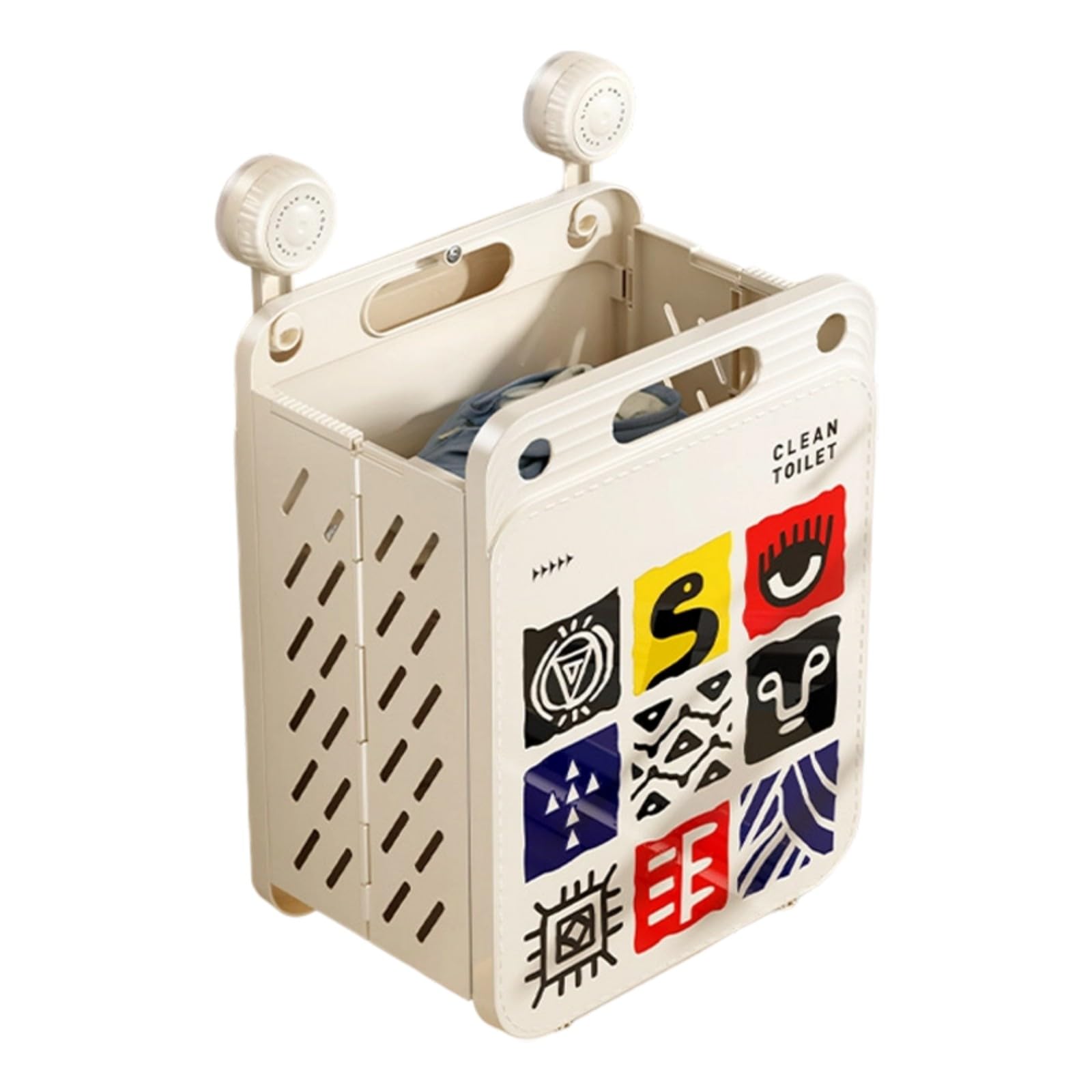 Foldable Laundry Basket with Handles Large Capacity for Clothes Storage in Bathroom Bedroom or Dorm Foldable Storage Basket