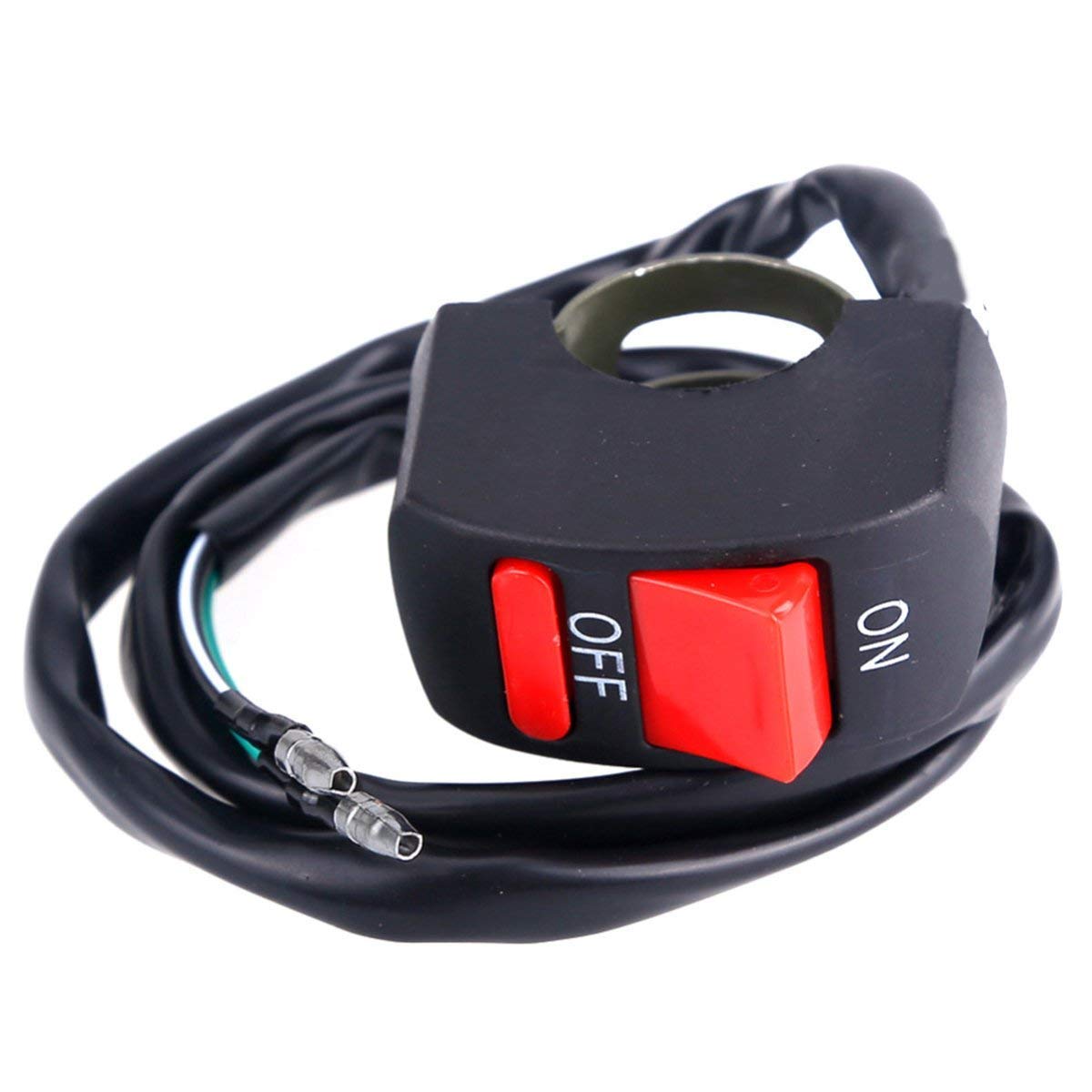 POCKETMAN 2 x reflektor motocyklowy U5, 1200 lm, 6500 K, LED, reflektor DRL ze światłem drogowym/mijania/błyskiem, 3 modele z włącznikiem/wyłącznikiem, kolor srebrny