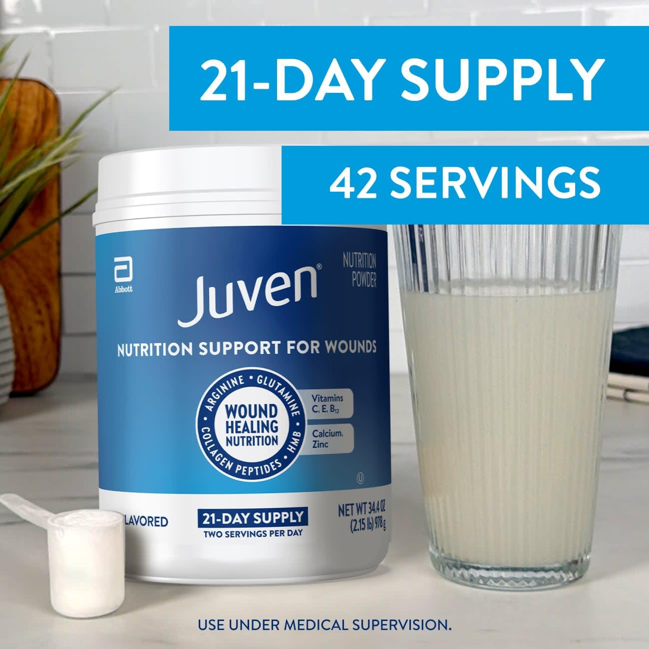 Juven Nutrition Support for Wound Healing, Unflavored, 42 Serving Tub (Pack of 1) — Amazon image 9