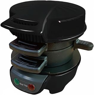 Electric Sandwich Maker Multi-Function Breakfast Sandwich Grill Nonstick Plates Countertop Grill Blk Eu 220V 3-piece