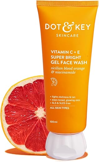 DOT & KEY Vitamin C + E Super Bright Gel Face Wash For Glowing And Brightening Skin | All Skin Types|With Triple Vitamin C| Face Wash For Women &…