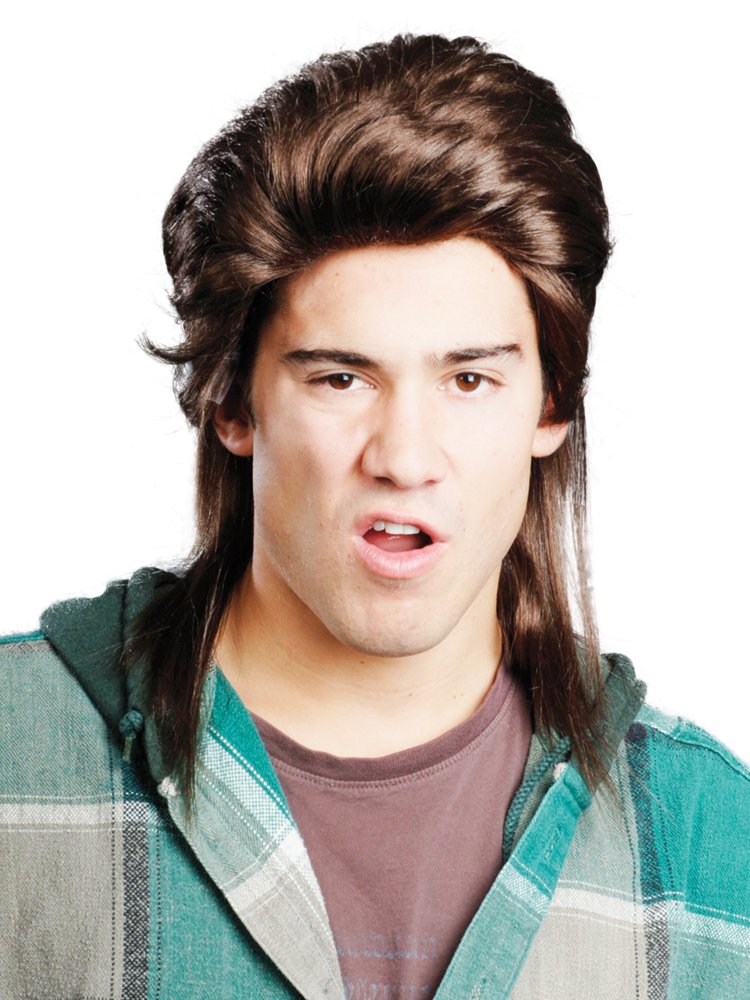 Enigma Joe's Mullet Wig - Brown