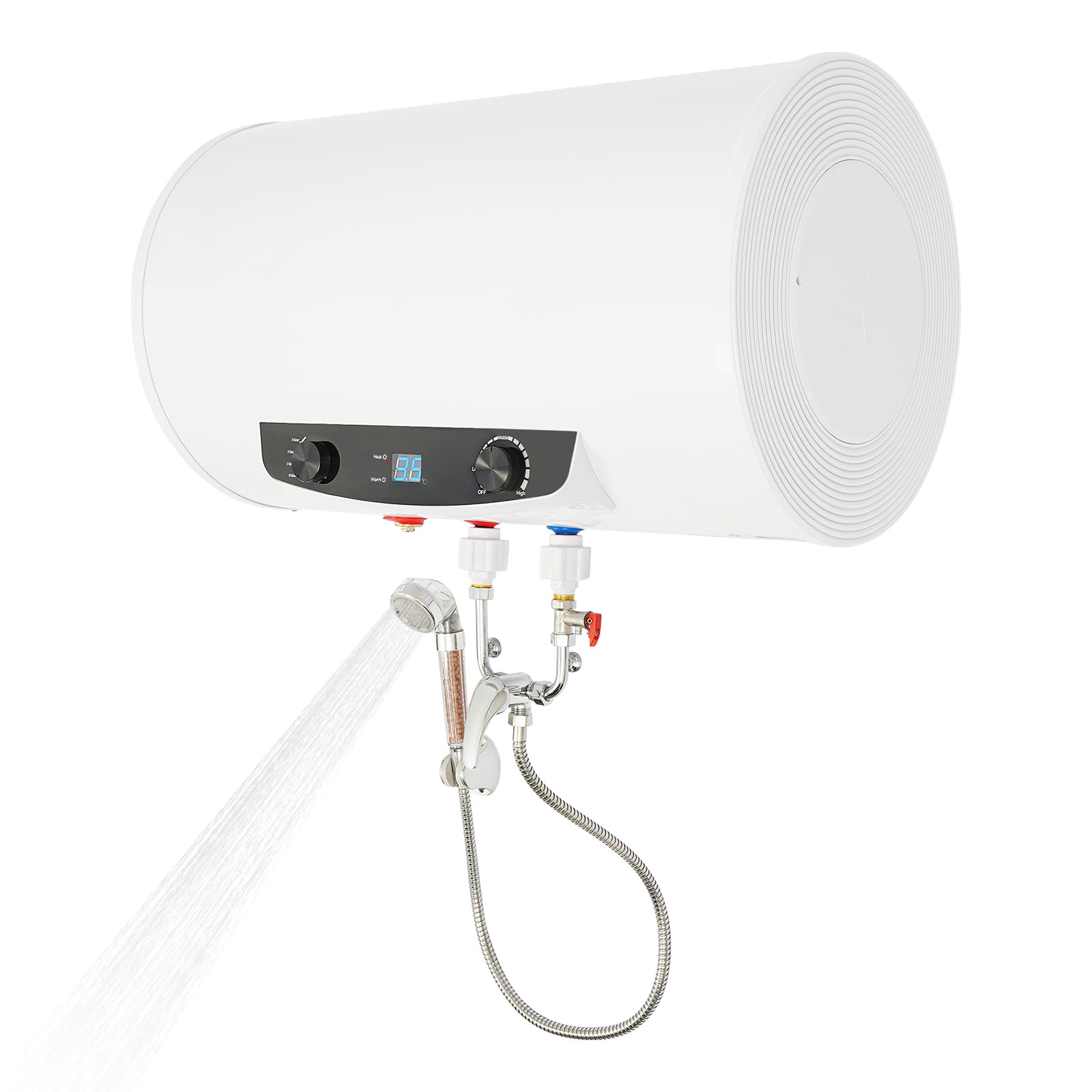 Poziomy elektryczny zbiornik ciepłej wody 70 l 2000 W 220 V bojler 25