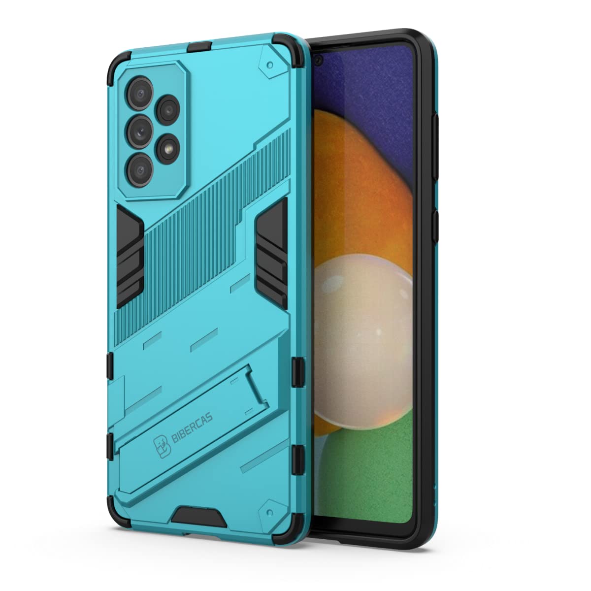 BaiBaiDY Case for Samsung Galaxy A73 Phone case, Shock absorption, bracket, drop resistance, TPU + PC double-layer design, suitable for Samsung Galaxy A73.(Blue)