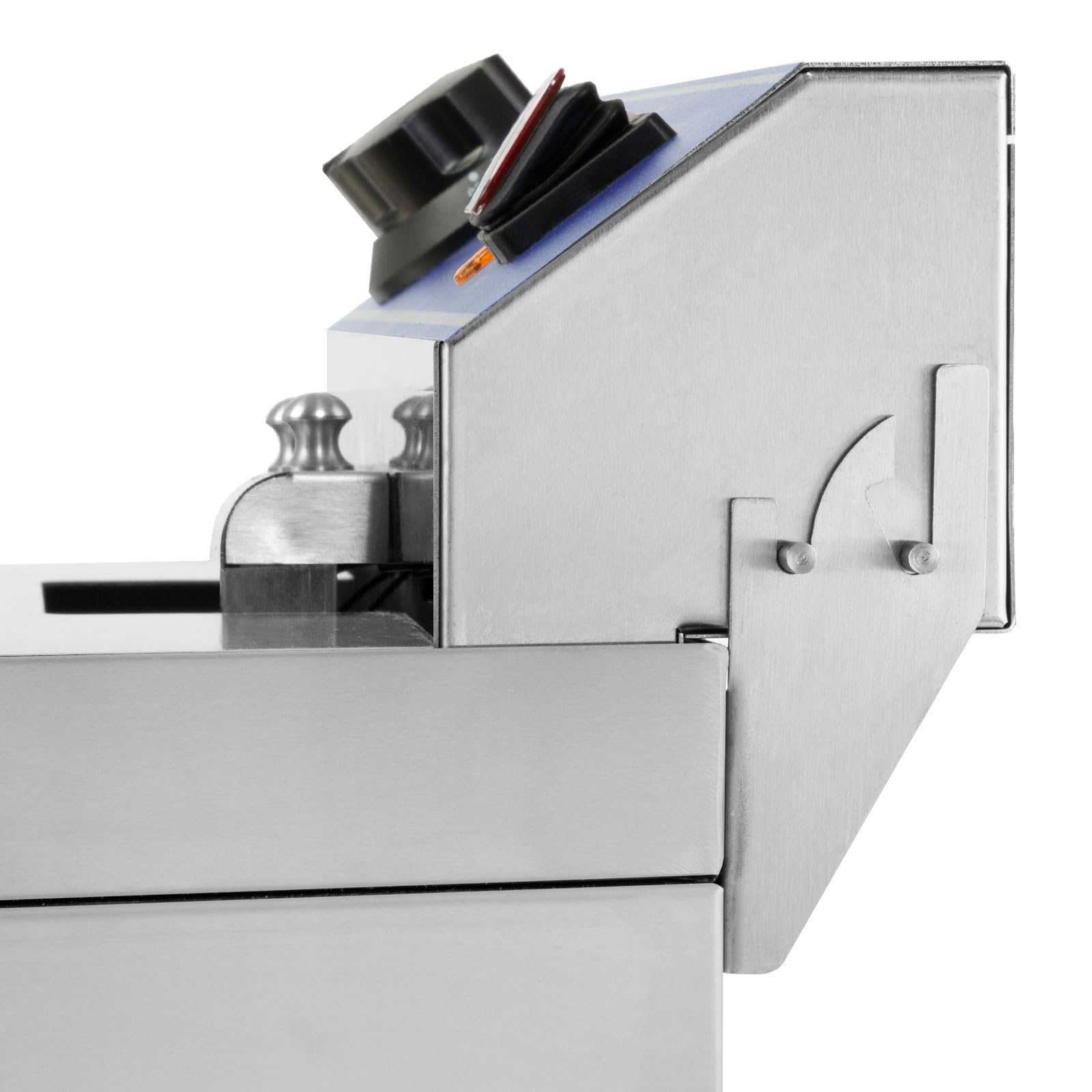 VERTES Friggitrice in acciaio inox 10L, 3000W, 230V, principio della zona fredda, temperatura regolabile in continuo 50-250°C, rubinetto di scarico, cestello per frittura, pulsante di reset, a olio