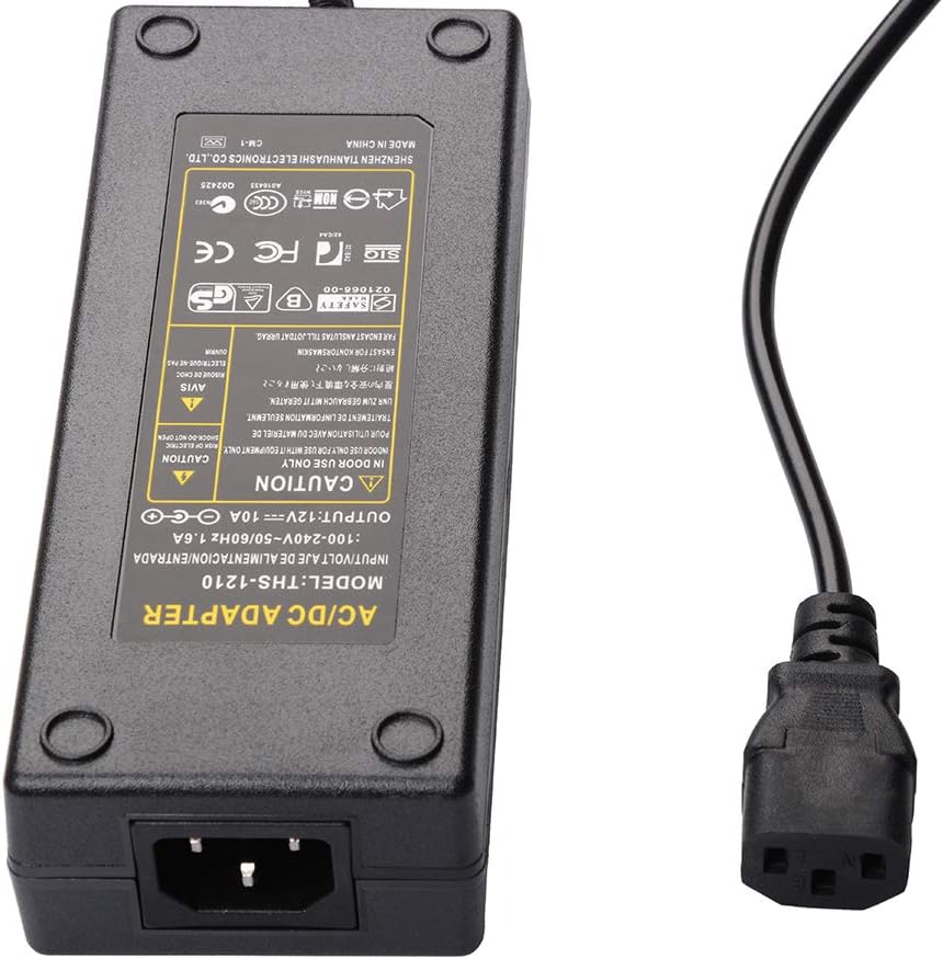 AC to DC Converter Quentacy 220V 110V to 12V 10A 120W Cigarette Lighter Outlet Socket Wall Plug Power Charger