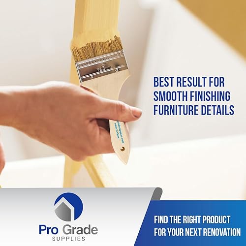 Miniatura 5 de Pro Grade - Pinceles de pintura con virutas - 96 Ea 3 pulgadas Brocha de pintura con virutas marrón claro