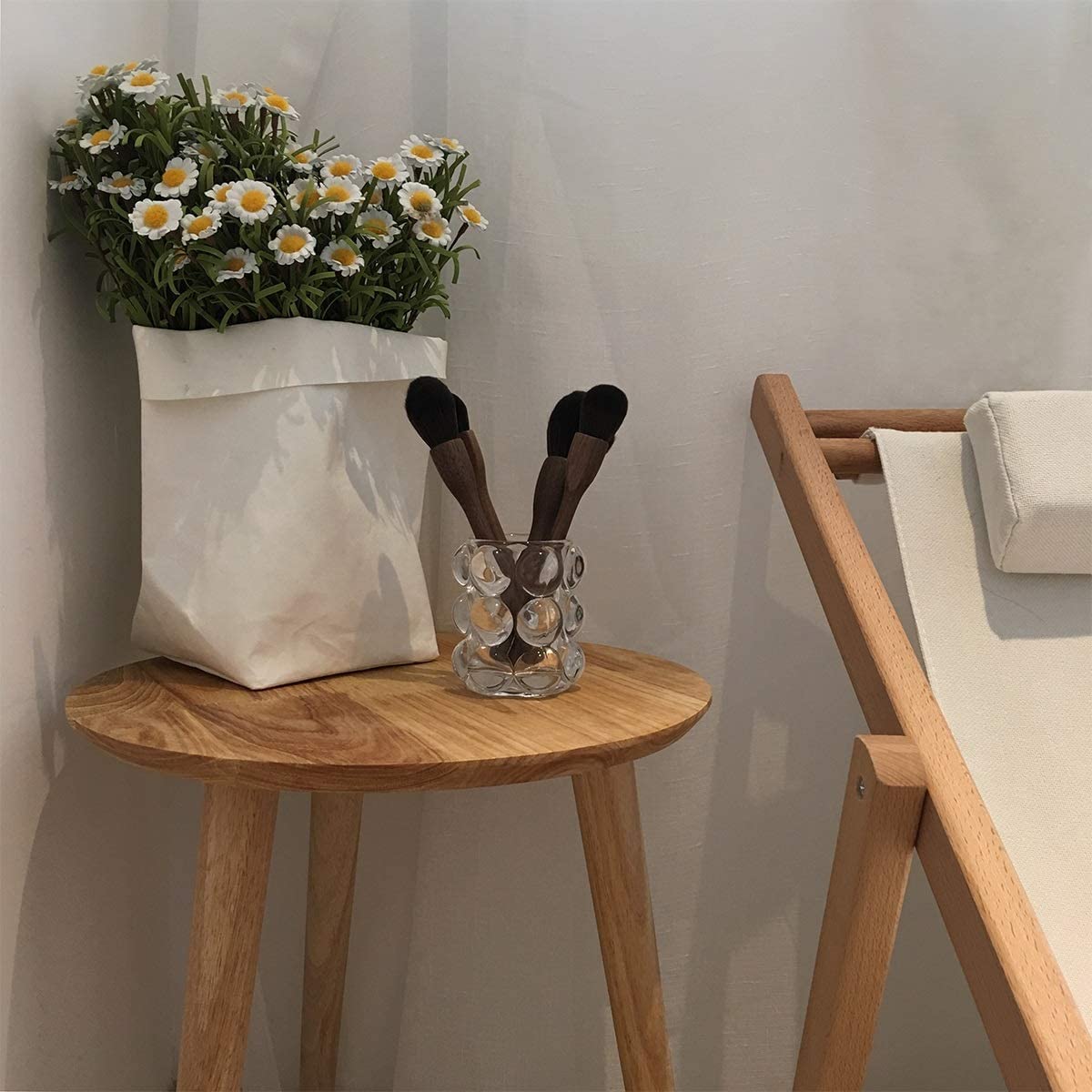 N/A Cuentas de cristal para maquillaje, soporte para brochas, lápiz, taza de almacenamiento, organizador de herramientas cosméticas decorate